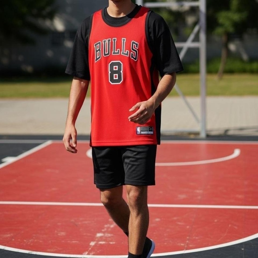 NBA Chicago Bulls red jersey #basketball #NBA'